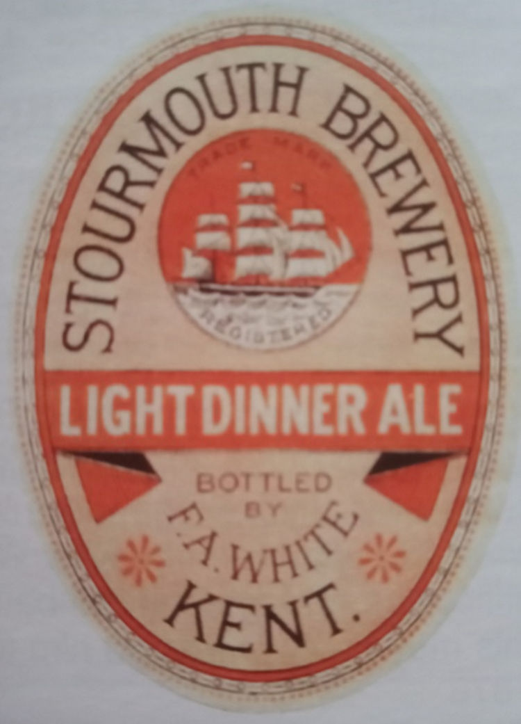F A White Stourmouth brewery beer label
