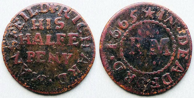 Token of Richard Mansfield 1665