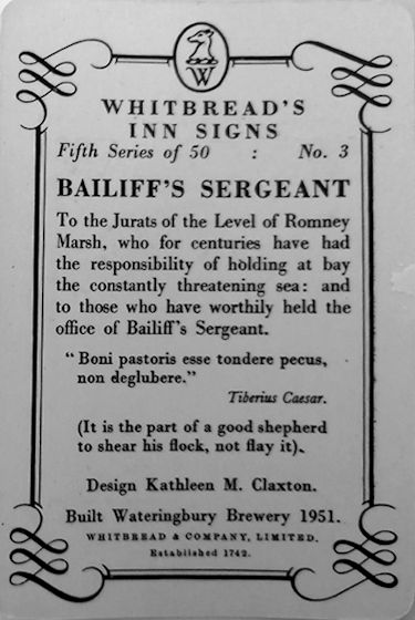 Bailiffs Sergeant card 1955