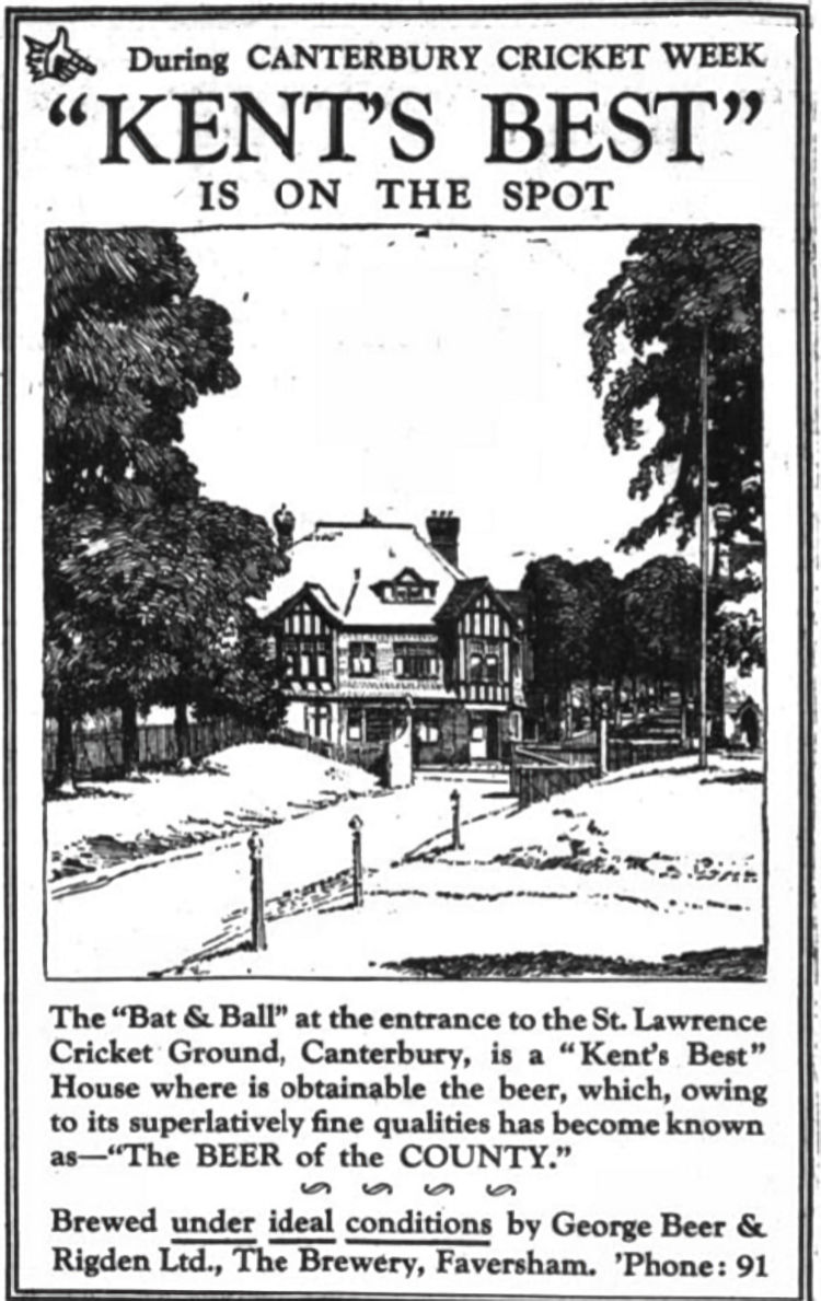 Bat and Ball advert 1931