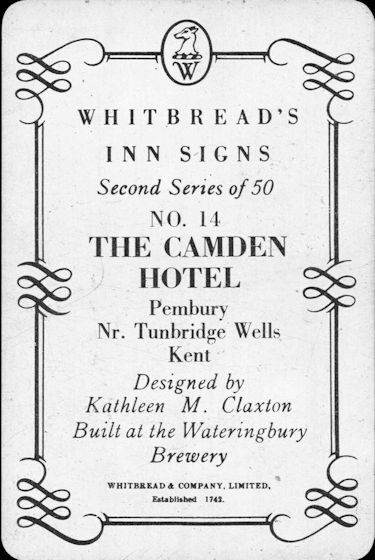 Camden Arms card 1950