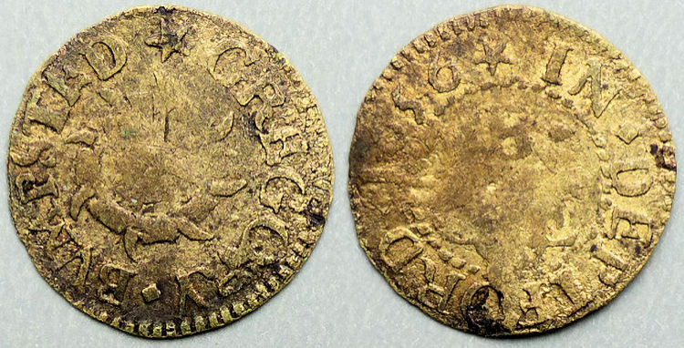 Catherine Wheel farthing token 1656