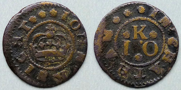 Crown farthing token