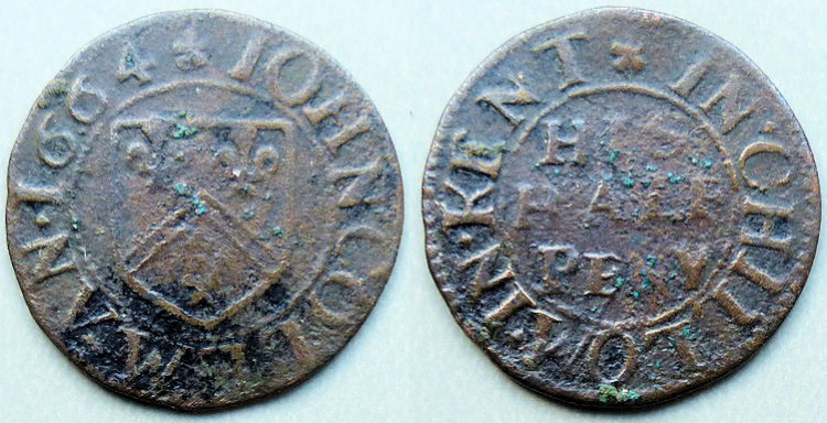 Fleur-de-Lis token 1664