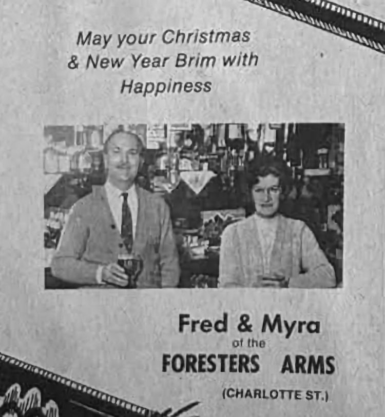 Foresters Arms Christmas advert 1971