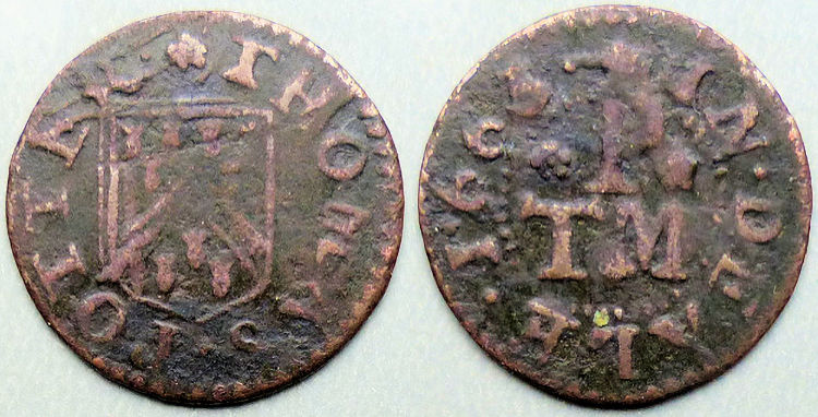 Farthing token 1663