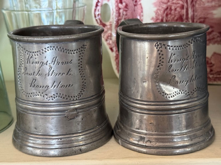King's Arms pewter mug 1850