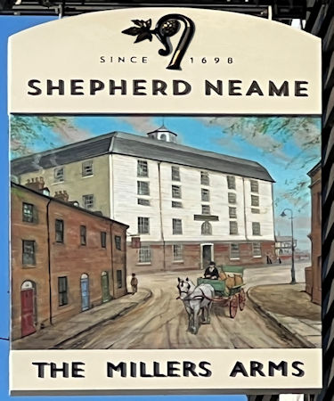 Millers Arms sign 2025