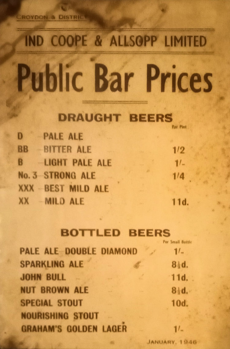 Monument price list 1946