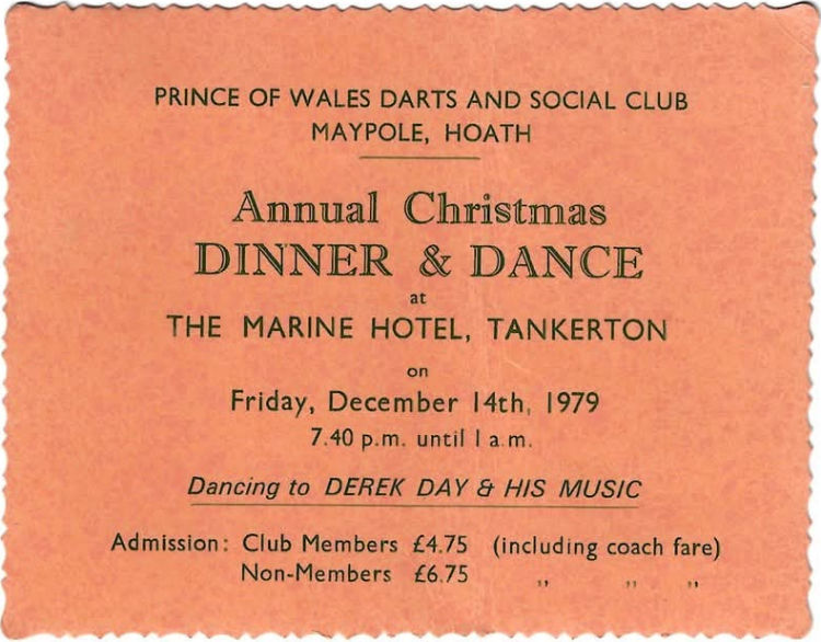 Dinner and Dance ticket 1979
