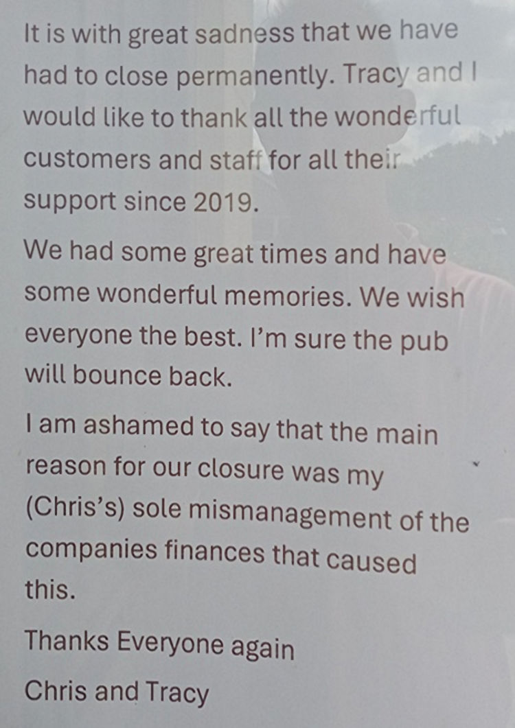 Royal Oak closure notice 2025