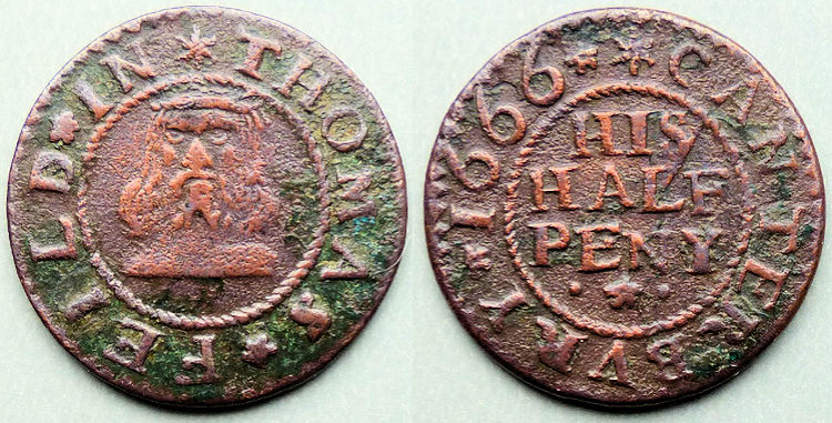 Saracen's Head token 1666