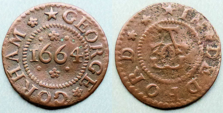 Farthing token 1664
