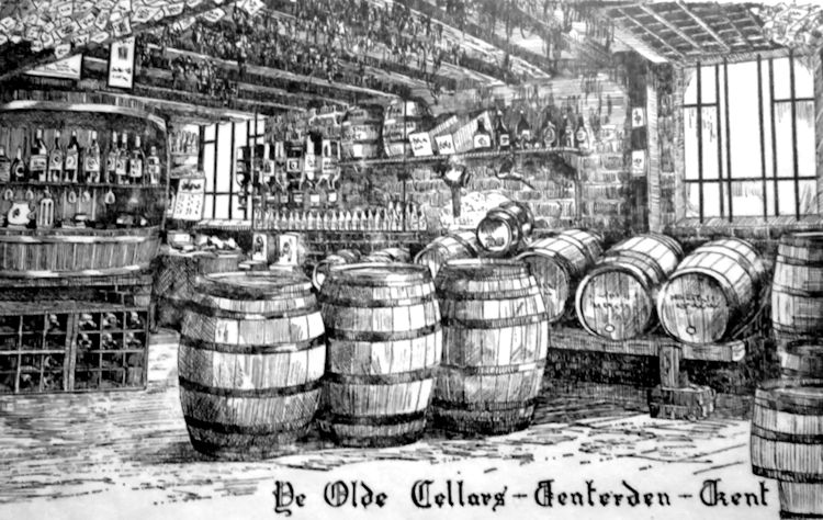 Ye Olds Cellars inside 1973
