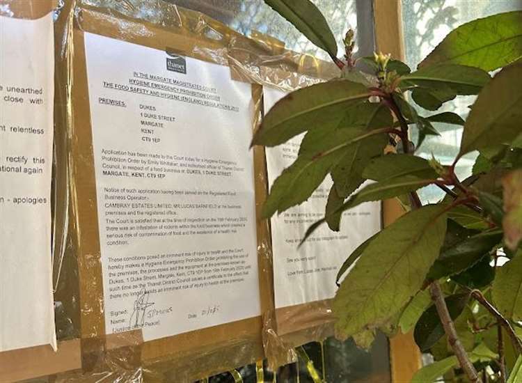 Duke's Bar and Bistro notice