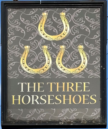 Three Horseshoes sign 2025