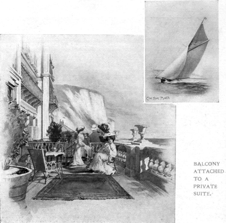Burlington Hotel view from balcony drawing