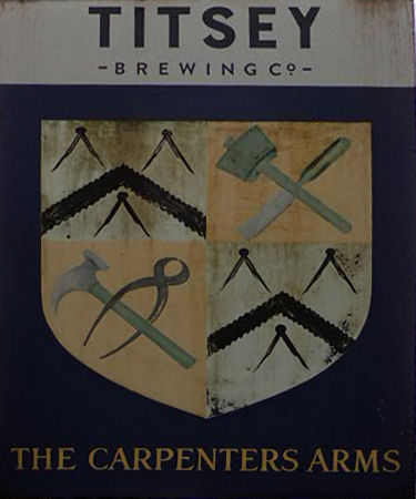 Carpenter's Arms sign 2012