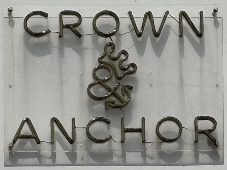 Crown and Anchor sign 2026