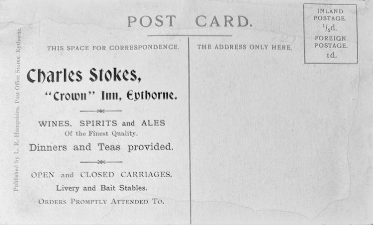 Crown postcard reverse 1903