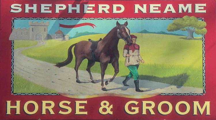 Horse and Groom sign 1985