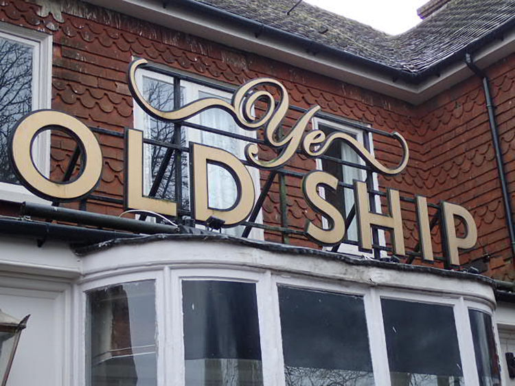 Old Ship Inn sign 2026
