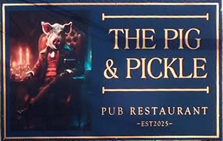 Pig and Pickle sign 2025