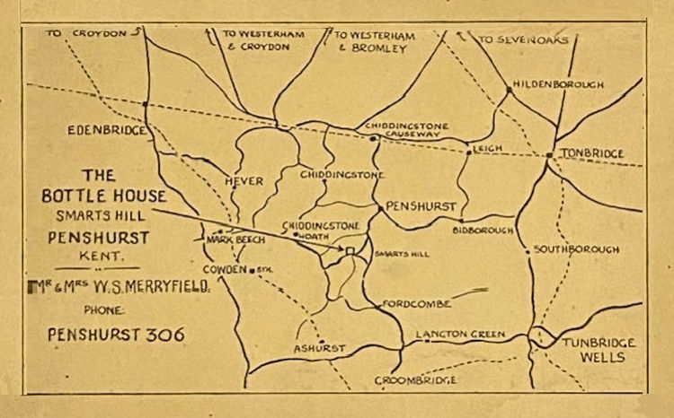 Bottle House card 1950