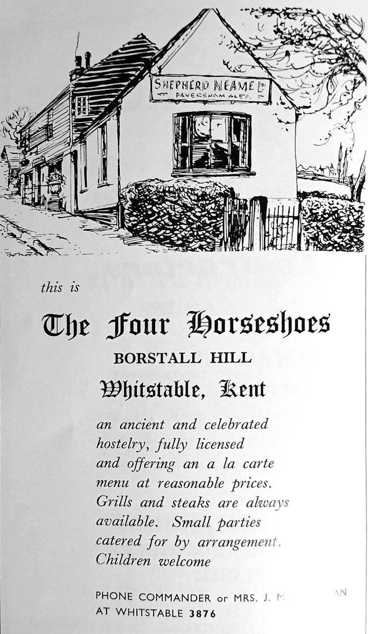 Four Horse Shoes advert