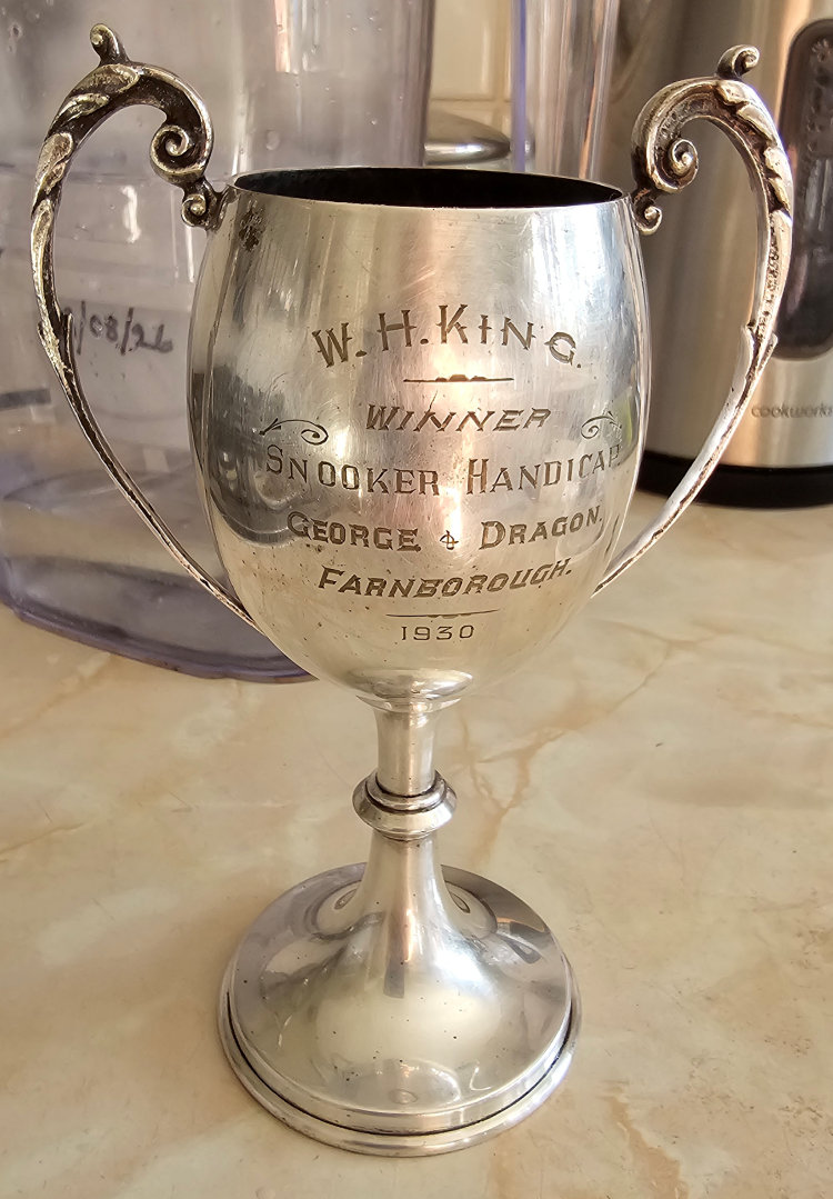 George and Dragon snooker trophy 1930
