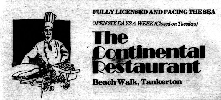 Hotel Continental advert 1974