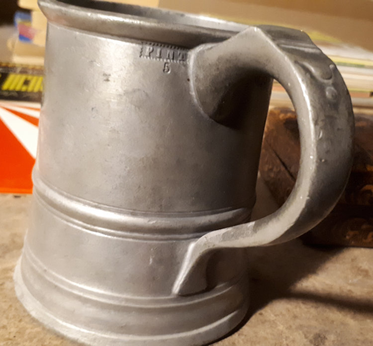 Kings Arms pewter mug