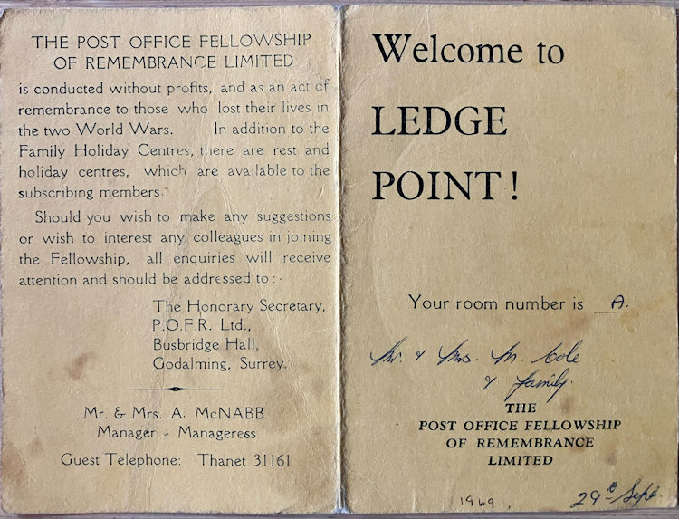 Ledge Point booklet 1969