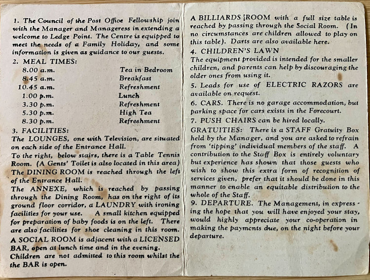 Ledge Point booklet 1969