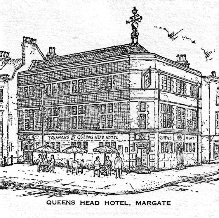 Queen's Head beermat 1973