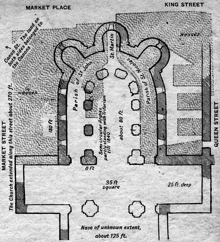 St Martin le Grand plan