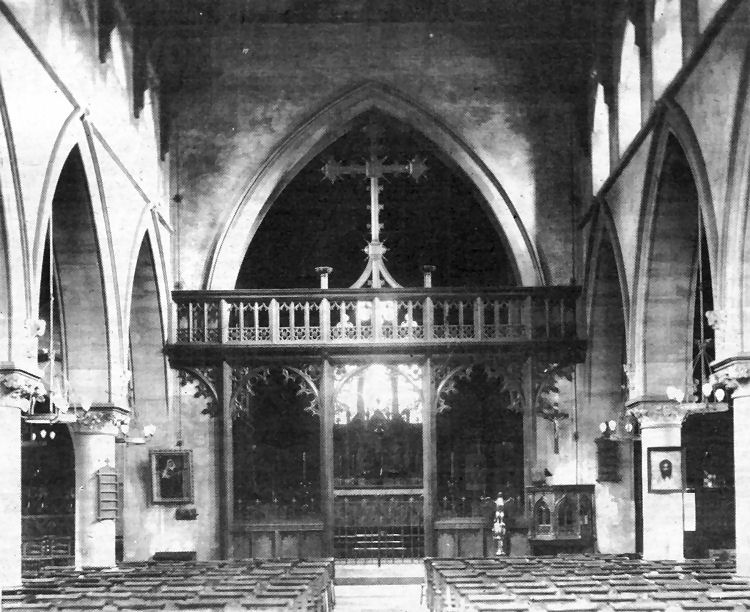 St Bartholemews Church Inside 1879