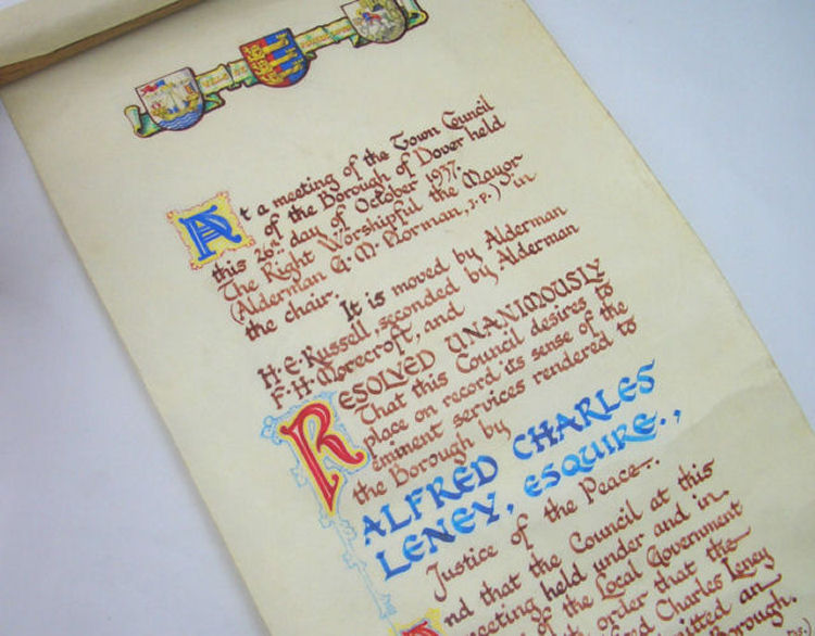 Leney Freedom Box Scroll text