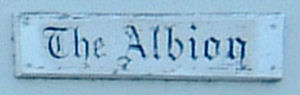 Albion sign on wall