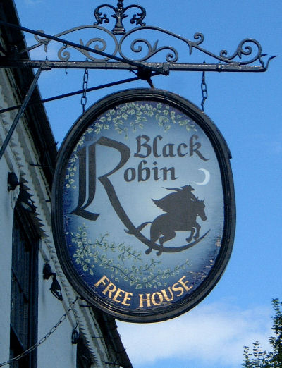 Black Robin sign at Kingston