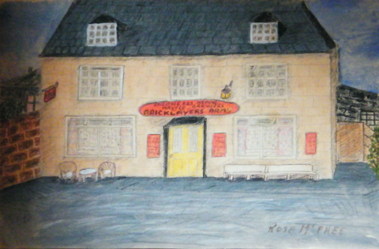Painting of the Bricklayers Arms
