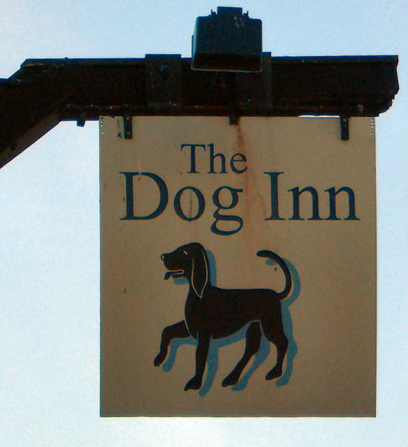 Dog Inn sign at Wingham