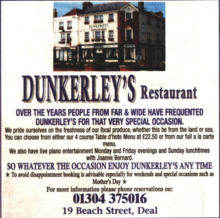 Dunkerleys advert