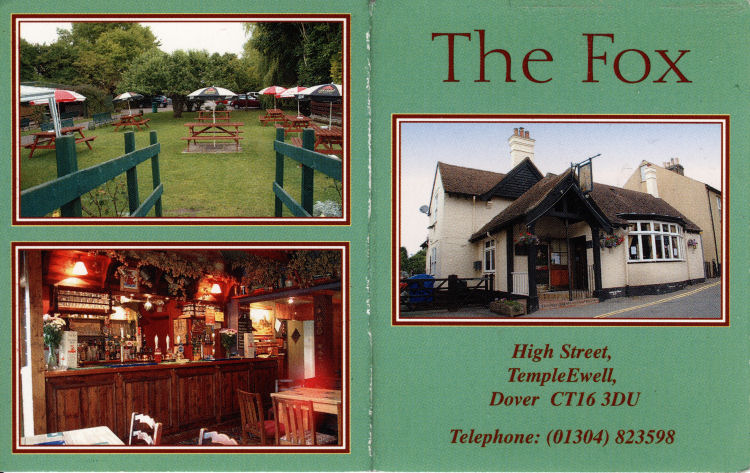 Front of business card from The Fox 2008