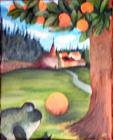 Frog and Orange painting