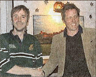 Paul McMullan and Hugh Grant