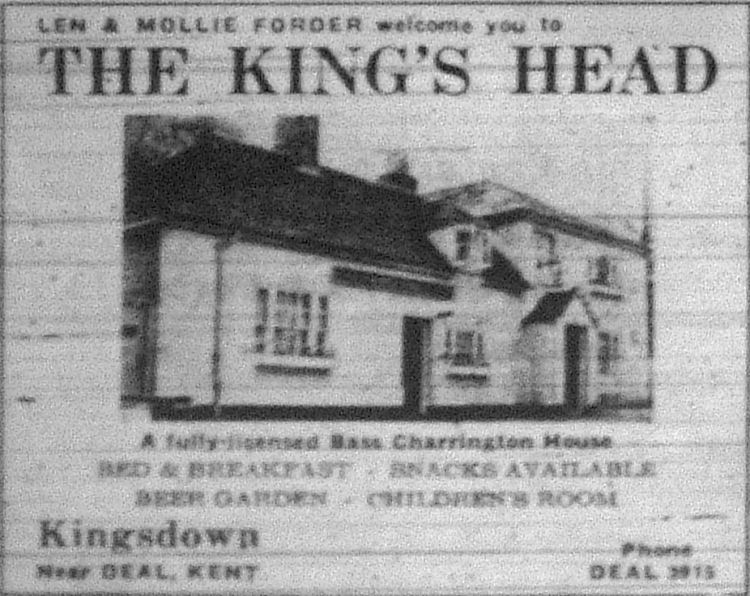 King's Head advert 1970