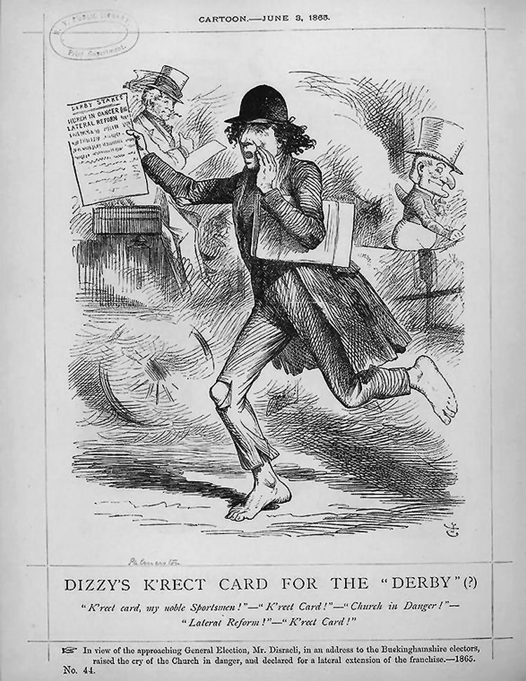 K'rect card punch cartoon 1865