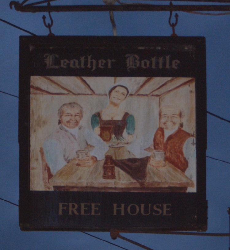 Leather Bottle sign in Mongeham