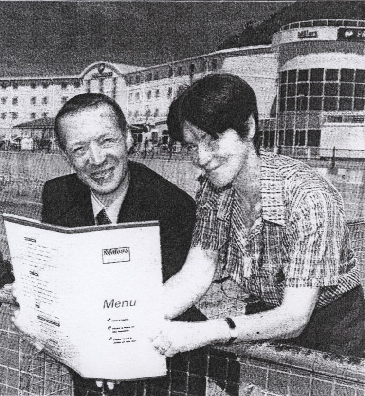 Paul Whiteman and waitress Maureen Lydon
